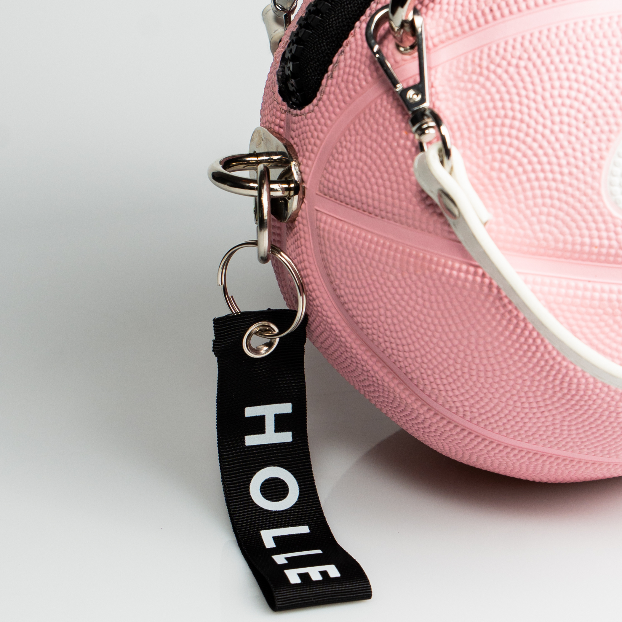 portachiave dettaglio mini borsa rosa swoosh
